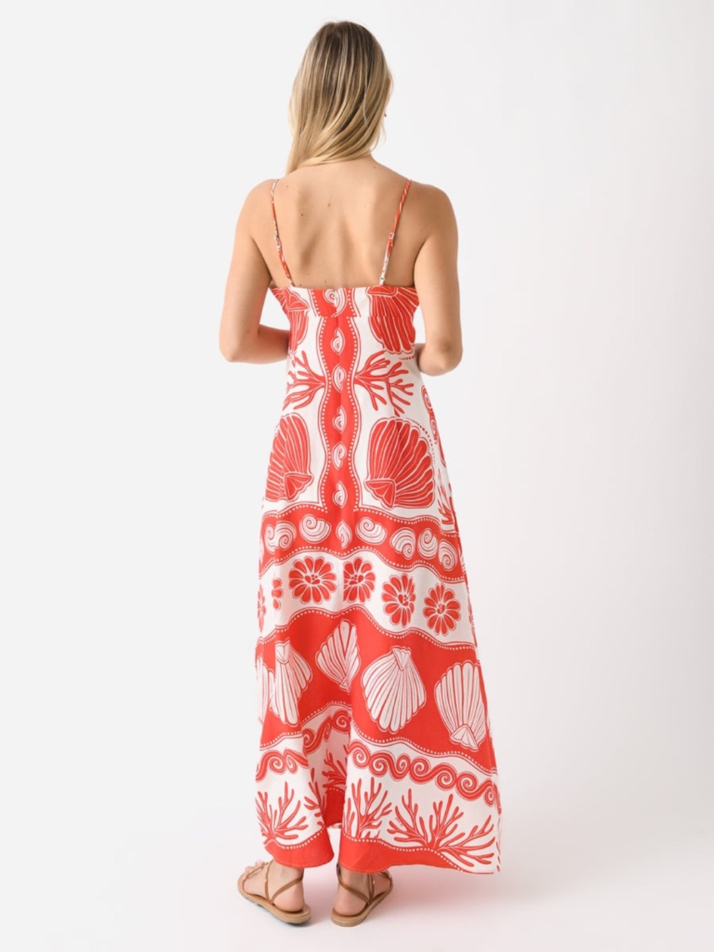 FARM Rio Off-White Ainika Shell Maxi Dress Size Small - Picture 14 of 16